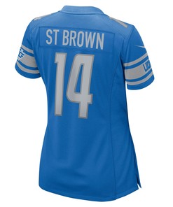 Amon-Ra St. Brown Detroit Lions Women's Game Player Jersey - Blue Jersey