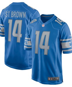 Amon-ra St. Brown Detroit Lions Game Player Jersey - Blue Nfl