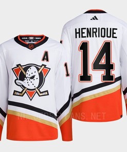 Anaheim Ducks 2022 Reverse Retro 2.0 Adam Henrique 14 White Primegreen Jersey Men's