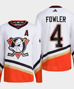 Anaheim Ducks 2022 Reverse Retro 2.0 Cam Fowler 4 White Primegreen Jersey Men's