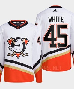 Anaheim Ducks 2022 Reverse Retro 2.0 Colton White 45 White Primegreen Jersey Men's
