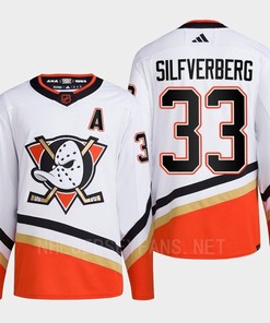 Anaheim Ducks 2022 Reverse Retro 2.0 Jakob Silfverberg 33 White Primegreen Jersey Men's