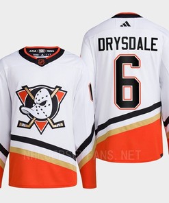 Anaheim Ducks 2022 Reverse Retro 2.0 Jamie Drysdale 6 White Primegreen Jersey Men's