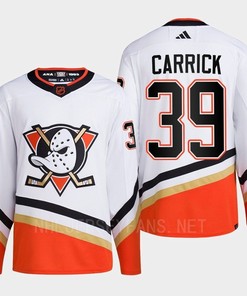Anaheim Ducks 2022 Reverse Retro 2.0 Sam Carrick 39 White Primegreen Jersey Men's