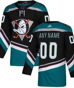 Anaheim Ducks Adidas Alternate Authentic Custom Jersey - Black Custom Jerseys Nhl