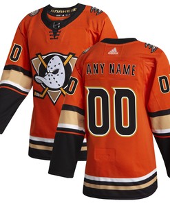 Anaheim Ducks Adidas Alternate Authentic Custom Jersey Orange Custom Jerseys Nhl