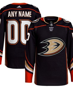 Anaheim Ducks Adidas Home Authentic Pro Custom Jersey Black Custom Jerseys Nhl