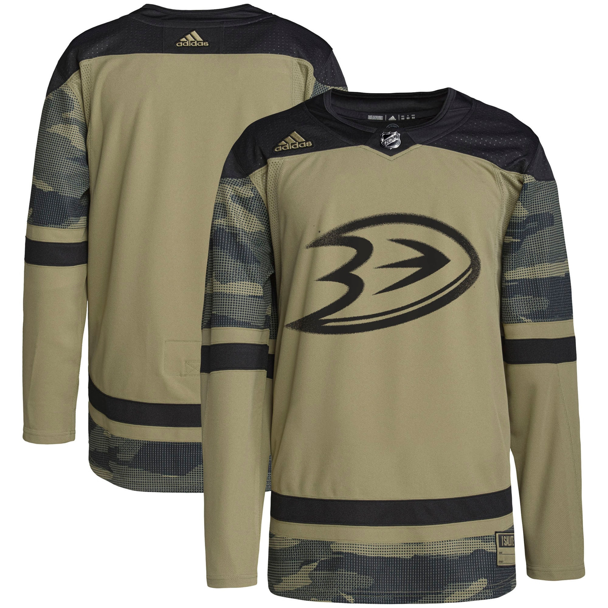 Anaheim Ducks Adidas Military Appreciation Team Authentic Practice Jersey - Camo Nhl