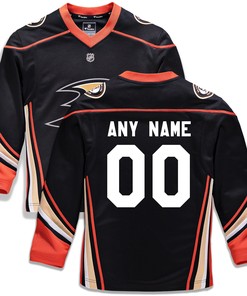 Anaheim Ducks Fanatics Branded Home Replica Custom Jersey - Black Custom Jerseys Nhl