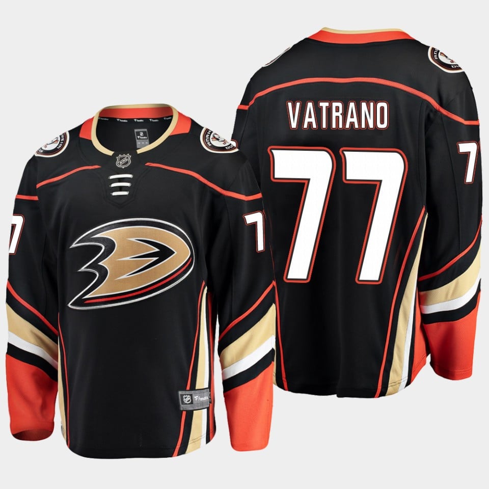 Anaheim Ducks Frank Vatrano 77 Alternate Black Jersey Breakaway Player