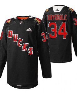 Anaheim Ducks Jamie Drysdale 2022 Angels Night Black 34 Jersey Practice Jersey