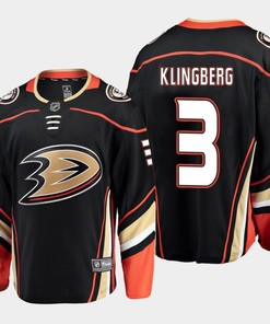 Anaheim Ducks John Klingberg 3 Alternate Black Jersey Breakaway Player
