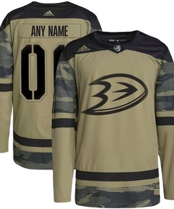 Anaheim Ducks Military Appreciation Team Custom Practice Jersey - Camo