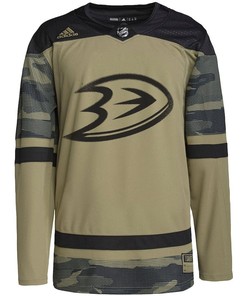 Anaheim Ducks Military Appreciation Team Custom Practice Jersey - Camo