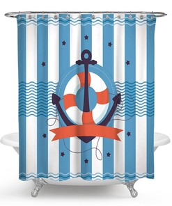 Anchor Shower Curtain - Fabric for Bathroom Thick