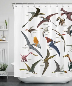 Ancient Flying Animal Dinosaur Pterodactyl Shower Curtain - Bathroom Decor