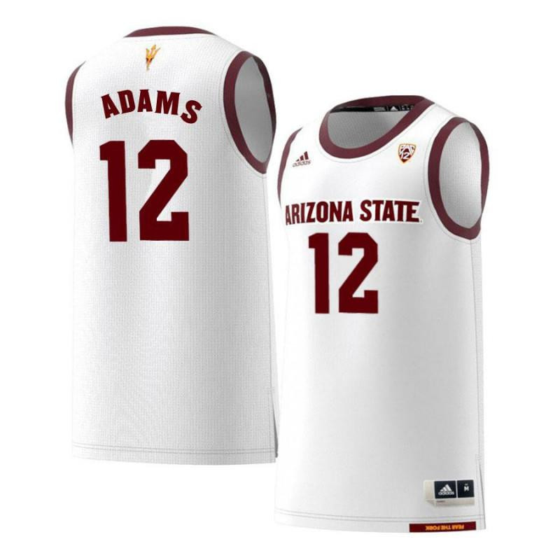 Andre Adams 12 Arizona State Sun Devils Retro Basketball Men Jersey - White