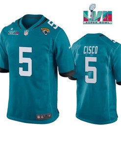 Andre Cisco 5 Jacksonville Jaguars Super Bowl LVII Super Bowl LVII Game Teal Jersey