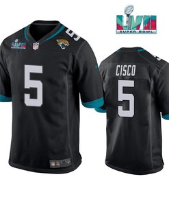 Andre Cisco 5 Jacksonville Jaguars Super Bowl LVII Super Bowl LVII Men Game Jersey- Black