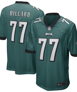 Andre Dillard 77 Philadelphia Eagles Game Player Jersey - Midnight Green