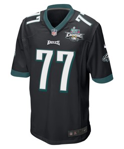 Andre Dillard 77 Philadelphia Eagles Super Bowl LVII Champions 2 Stars Men Game Jersey - Black