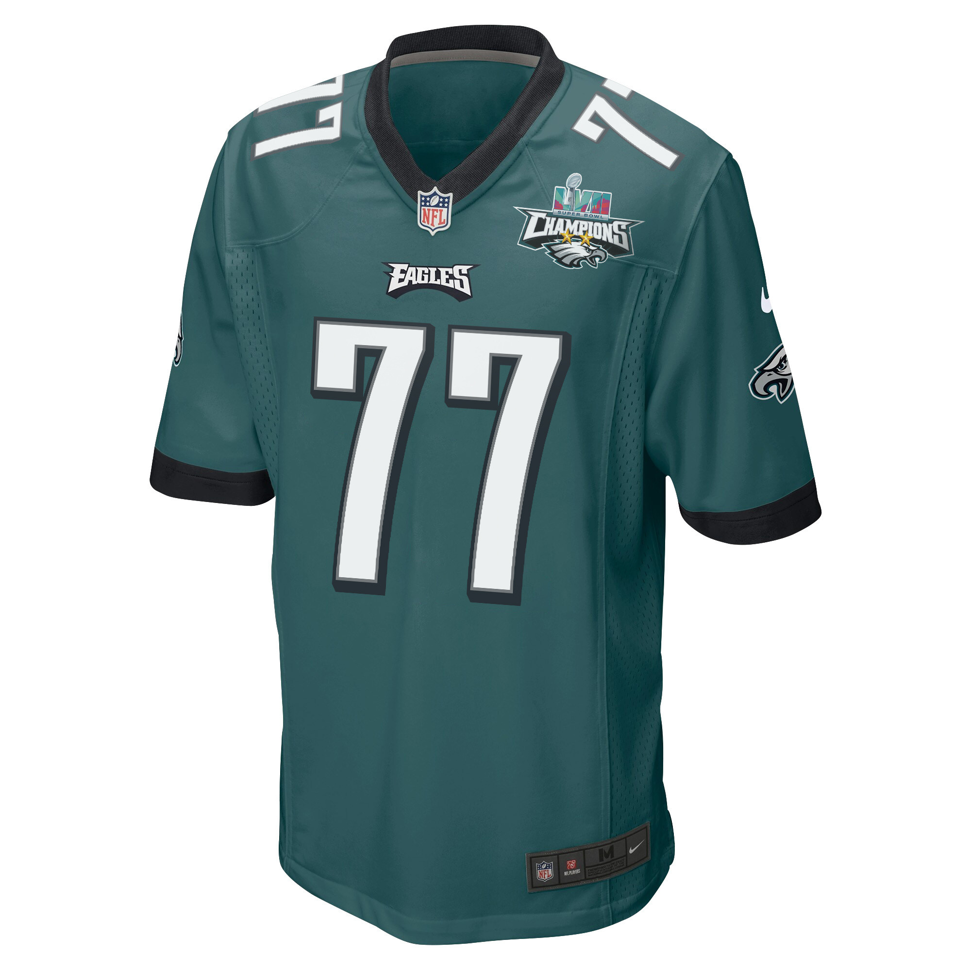 Andre Dillard 77 Philadelphia Eagles Super Bowl LVII Champions 2 Stars Men Game Jersey - Midnight Green