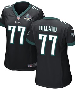 Andre Dillard 77 Philadelphia Eagles Super Bowl LVII Champions 2 Stars Women Game Jersey - Black