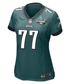 Andre Dillard 77 Philadelphia Eagles Super Bowl LVII Champions 2 Stars Women Game Jersey - Midnight Green