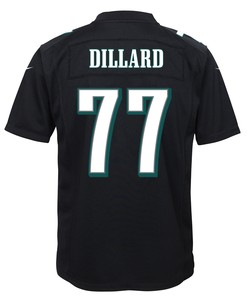Andre Dillard 77 Philadelphia Eagles Super Bowl LVII Champions 2 Stars Youth Game Jersey - Black