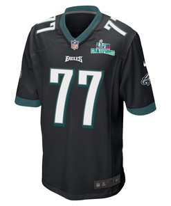 Andre Dillard 77 Philadelphia Eagles Super Bowl LVII Champions Men Game Jersey - Black