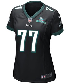 Andre Dillard 77 Philadelphia Eagles Super Bowl LVII Champions Women Game Jersey - Black