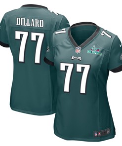 Andre Dillard 77 Philadelphia Eagles Super Bowl LVII Champions Women Game Jersey - Midnight Green