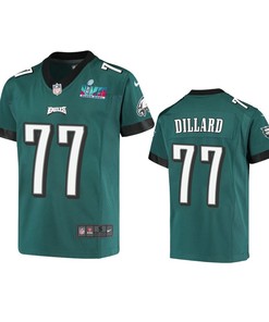 Andre Dillard 77 Philadelphia Eagles Youth Super Bowl LVII Game Jersey - Green
