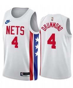 Andre Drummond 2022-23 Brooklyn Nets White 4 Classic Edition Jersey - Men Jersey