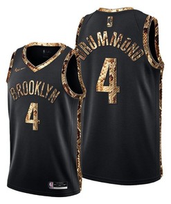 Andre Drummond 4 Brooklyn Nets Python Skin Black Jersey 2022 Trade - Men Jersey