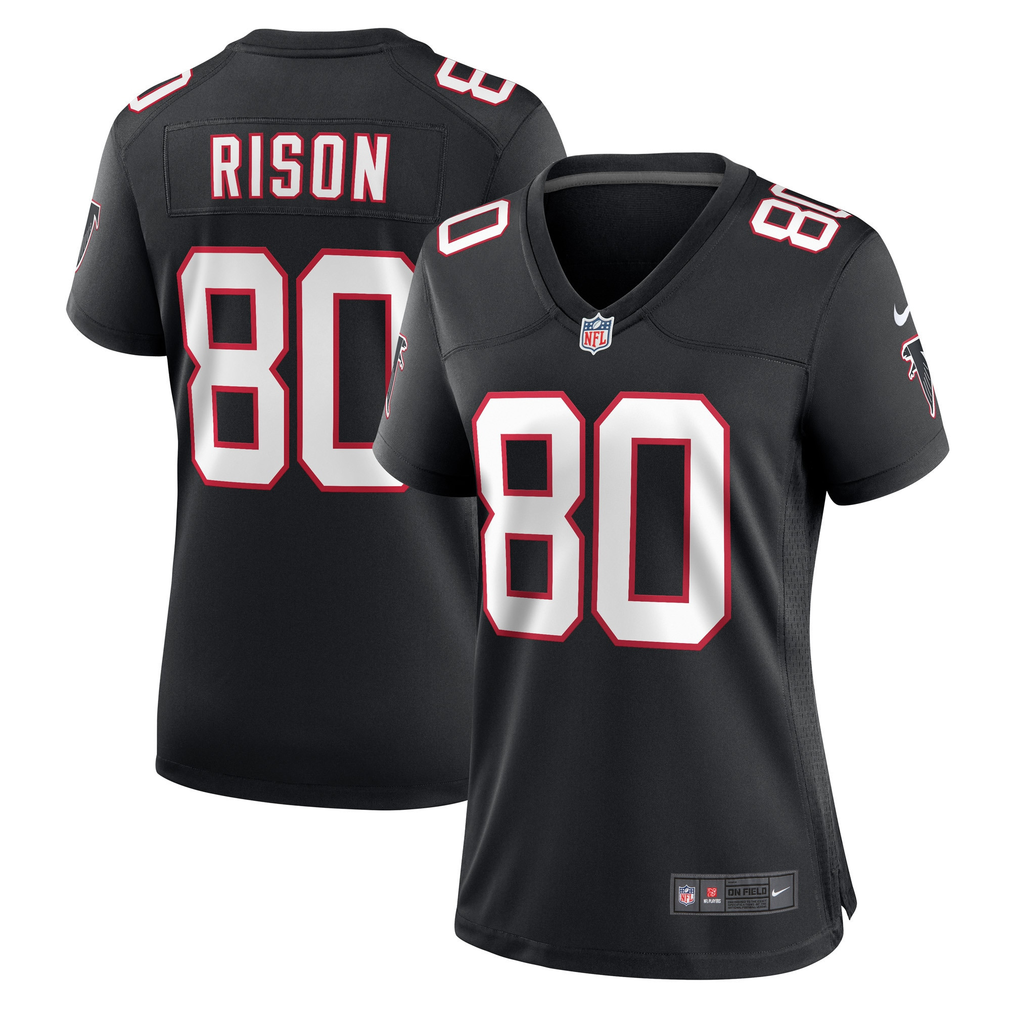 Andre Rison Atlanta Falcons Womens Retired Player Jersey - Black Nfl