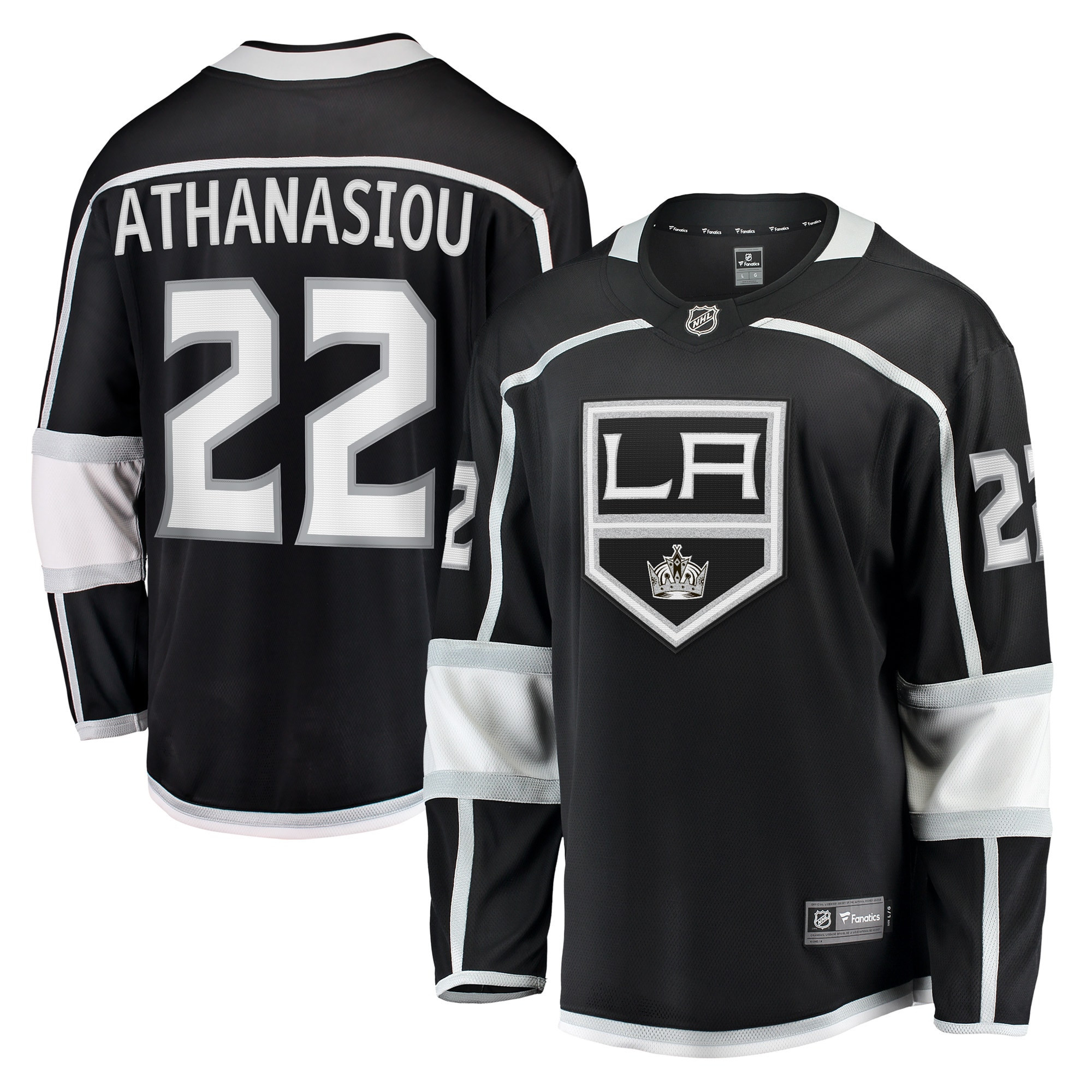 Andreas Athanasiou Los Angeles Kings Fanatics Branded Home Breakaway Player Jersey - Black Nhl