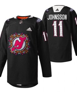 Andreas Johnsson 11 New Jersey Devils 2022 Hispanic Heritage Night Black Jersey Jersey