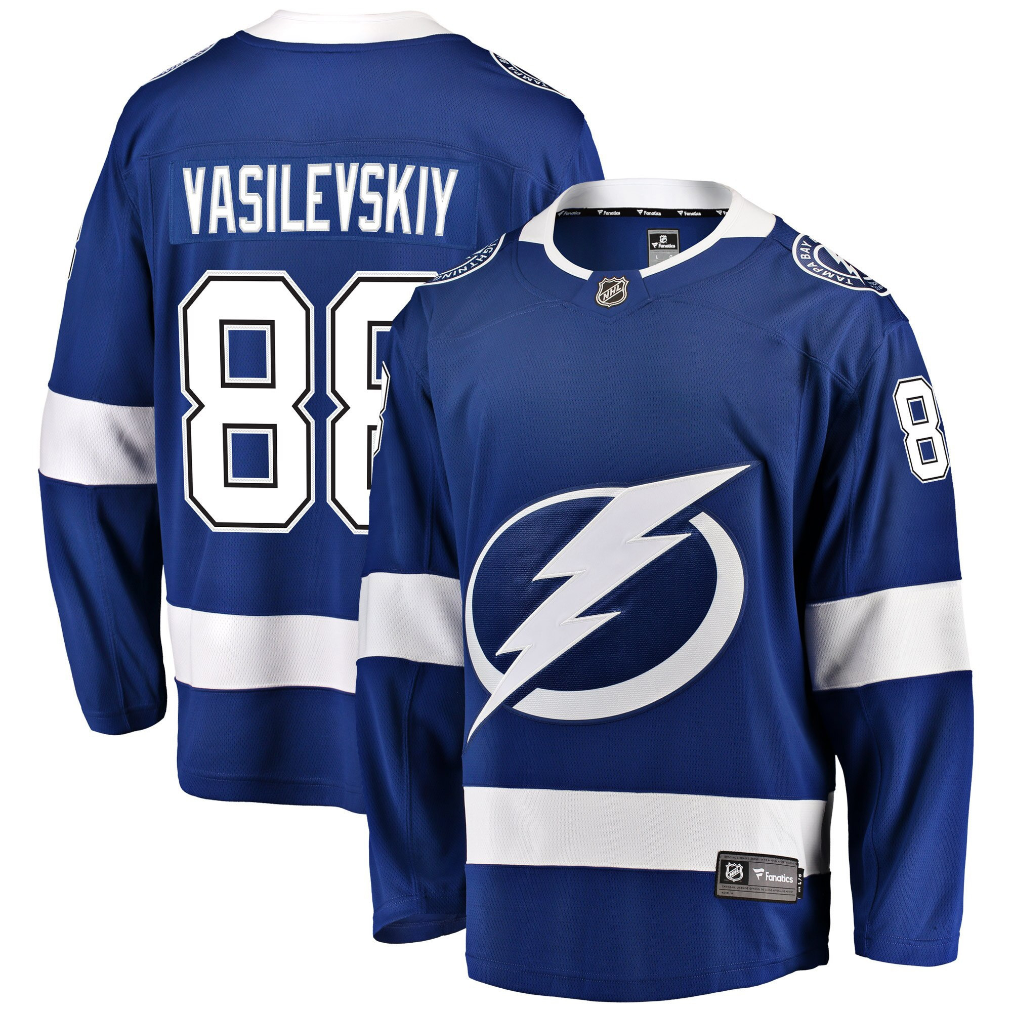 Andrei Vasilevskiy Tampa Bay Lightning Fanatics Branded Home Premier Breakaway Player Jersey - Blue Nhl