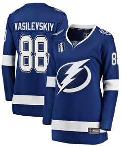 Andrei Vasilevskiy Tampa Bay Lightning Fanatics Branded Womens Home 2022 Stanley Cup Final Breakaway Player Jersey - Blue Nhl