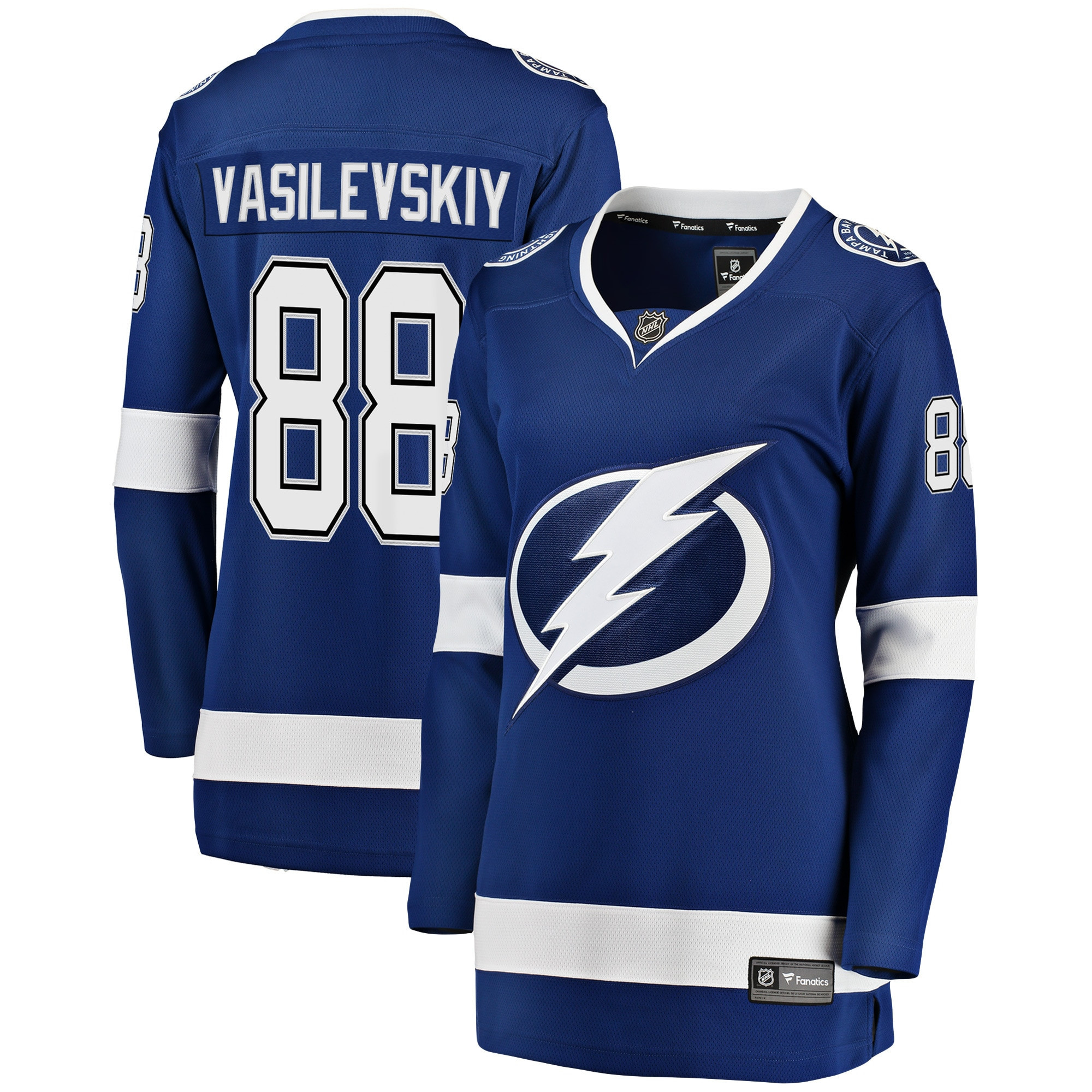 Andrei Vasilevskiy Tampa Bay Lightning Fanatics Branded Womens Premier Breakaway Player Jersey - Blue Nhl