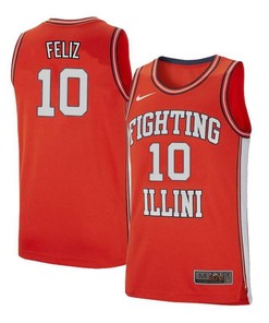 Andres Feliz 10 Illinois Fighting Illini Retro Elite Basketball Men Jersey - Orange