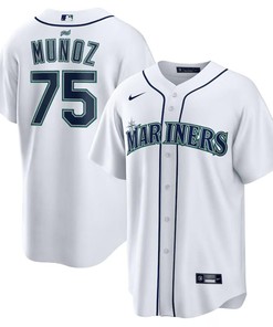Andrés Muñoz 75 Seattle Mariners Home Men Jersey - White