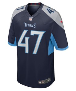 Andrew Adams 47 Tennessee Titans Home Game Player Jersey - Navy