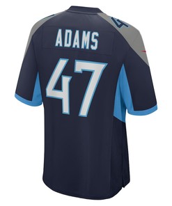 Andrew Adams 47 Tennessee Titans Home Game Player Jersey - Navy