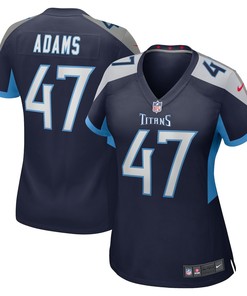 Andrew Adams 47 Tennessee Titans Women's Home Game Player Jersey - Navy