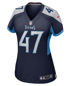 Andrew Adams 47 Tennessee Titans Women's Home Game Player Jersey - Navy