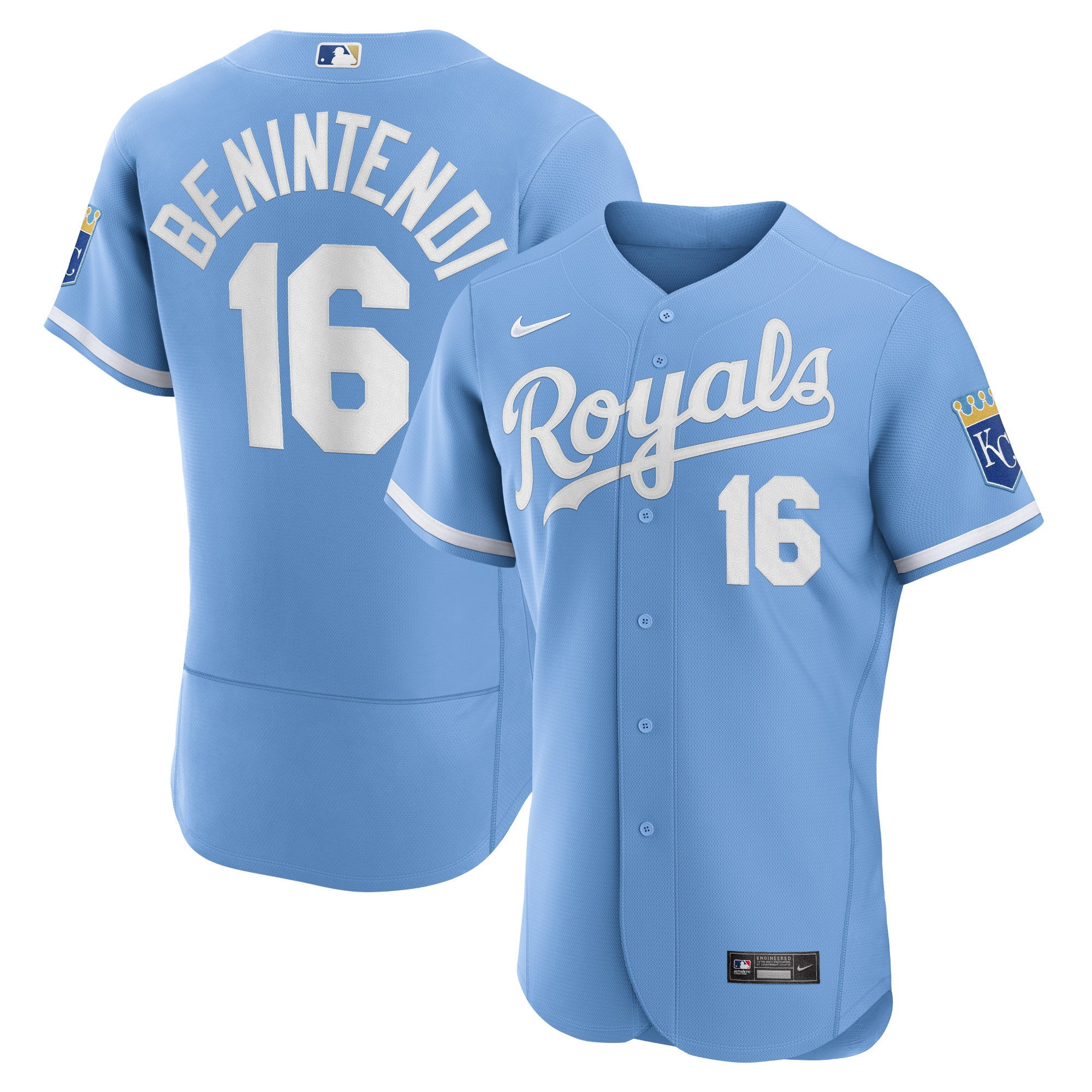 Andrew Benintendi Kansas City Royals 2022 Alternate Authentic Player Jersey Light Blue Mlb