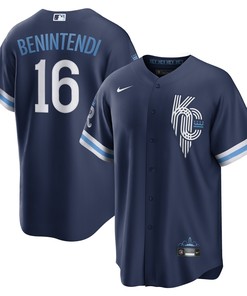 Andrew Benintendi Kansas City Royals 2022 City Connect Replica Player Jersey - Navy Mlb