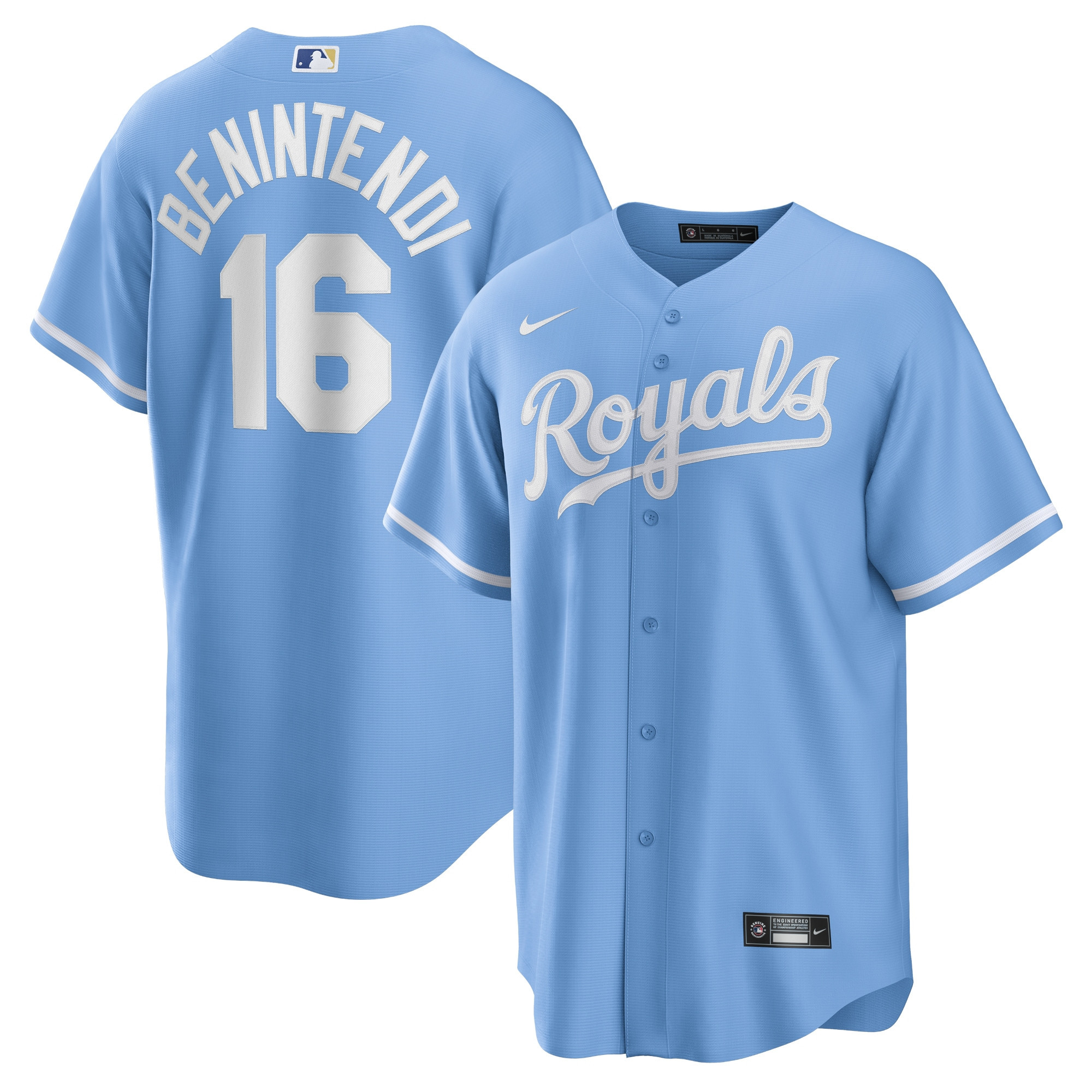 Andrew Benintendi Kansas City Royals Alternate Replica Player Jersey Light Blue Mlb